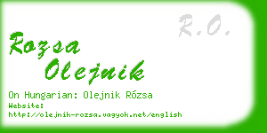 rozsa olejnik business card